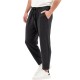 Vittorio Trousers Rib Elastic Waist-Black Vittorio Trousers Rib Elastic Waist-Black
