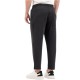 Vittorio Trousers Rib Elastic Waist-Black Vittorio Trousers Rib Elastic Waist-Black