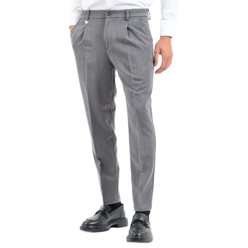 Vittorio Trousers Straight Line-Grey