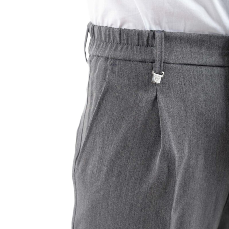Vittorio Trousers Straight Line-Grey