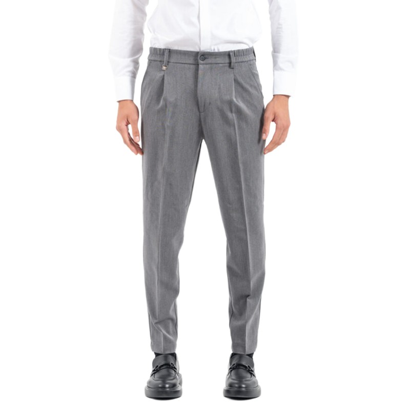 Vittorio Trousers Straight Line-Grey