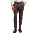 Vittorio Trousers Straight Leg With Lapels-Brown