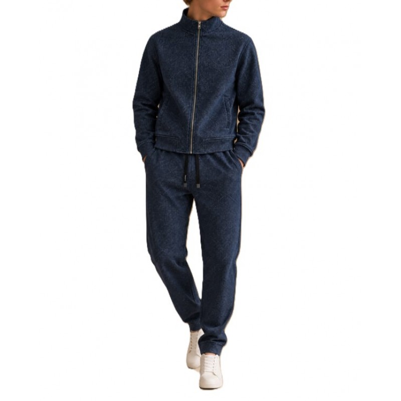Vittorio Trousers Loose Fit Elastic Waist-Navy Vittorio Trousers Loose Fit Elastic Waist-Navy