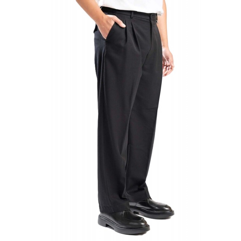 Vittorio Trousers Straight Fit Line-Black