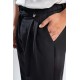 Vittorio Trousers Straight Fit Line-Black