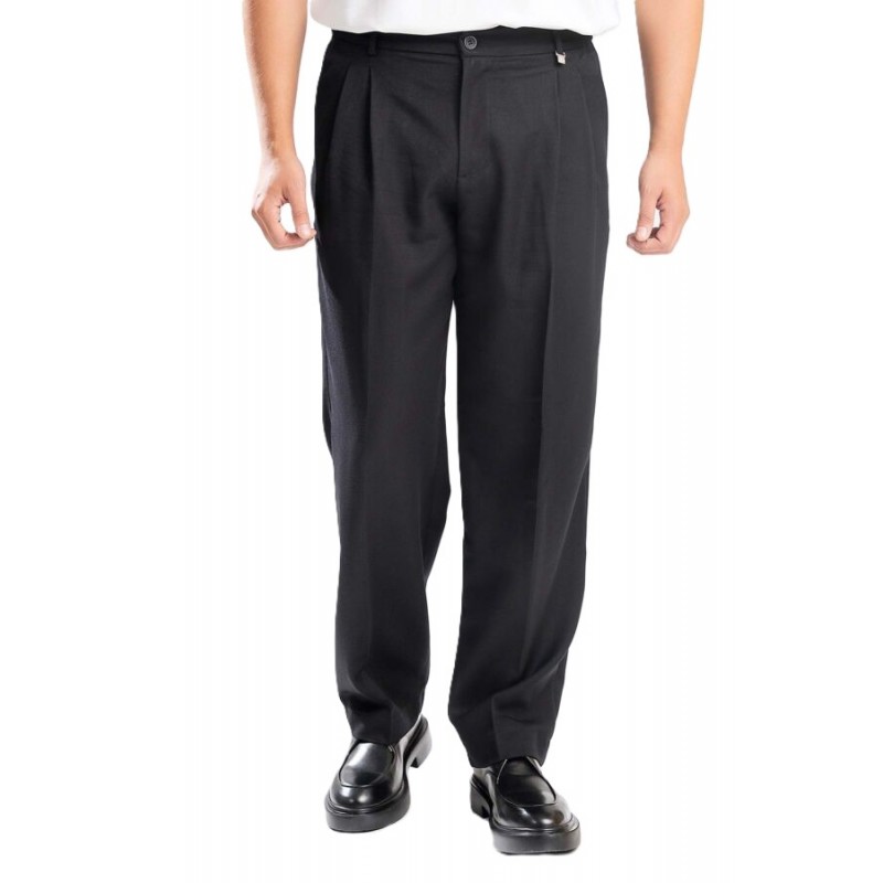 Vittorio Trousers Straight Fit Line-Black