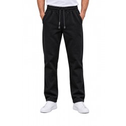 Vittorio Trousers Loose Fit Elastic Waist-Black