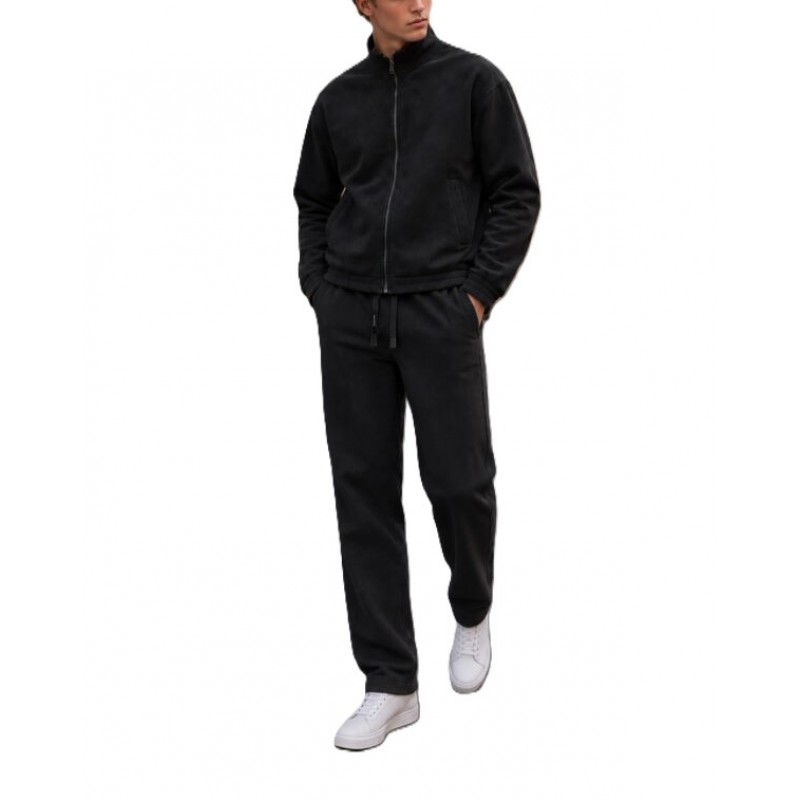 Vittorio Trousers Loose Fit Elastic Waist-Black Vittorio Trousers Loose Fit Elastic Waist-Black