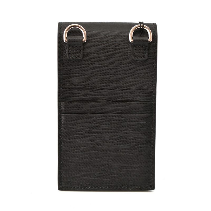 Boss Neck Pouch With Steel Logo-Black