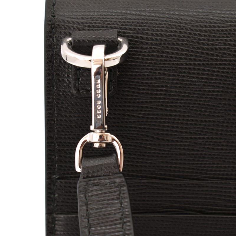 Boss Neck Pouch With Steel Logo-Black