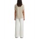 Boss Top With Stretch-Silk Front-Light Beige Boss Top With Stretch-Silk Front-Light Beige