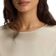 Boss Top With Stretch-Silk Front-Light Beige Boss Top With Stretch-Silk Front-Light Beige