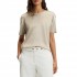 Boss Top With Stretch-Silk Front-Light Beige