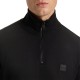 Boss Sweatshirt Zip-neck With Logo Patch-Black