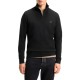 Boss Sweatshirt Zip-neck With Logo Patch-Black