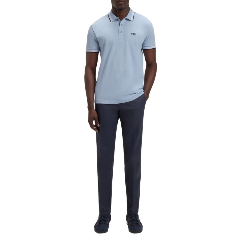 Boss Polo Shirt Pique Paddy-Light Blue