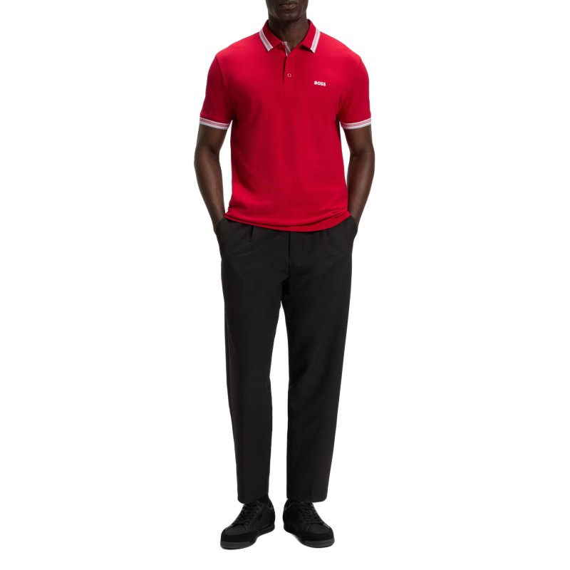 Boss Polo Shirt Pique Paddy-Red