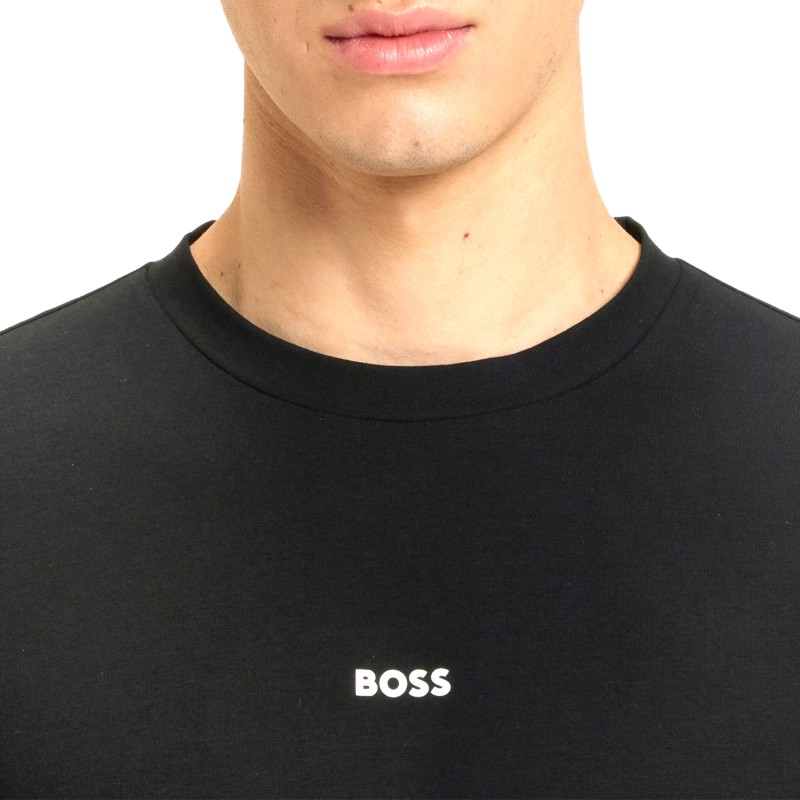 Boss T-Shirt With Logo Print-Black Boss T-Shirt With Logo Print-Black