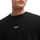 Boss Stretch-Cotton Regular-Fit T-Shirt With Contrast Logo-Black Boss Stretch-Cotton Regular-Fit T-Shirt With Contrast Logo-Black