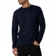 Boss T-Shirt Regular-Fit With Contrast Logo-Dark Blue