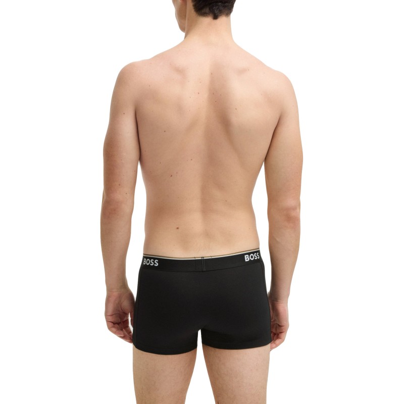 Boss Power Boxer Trunk Triple Pack In Strech Cotton-Black Boss Power Boxer Trunk Triple Pack In Strech Cotton-Black