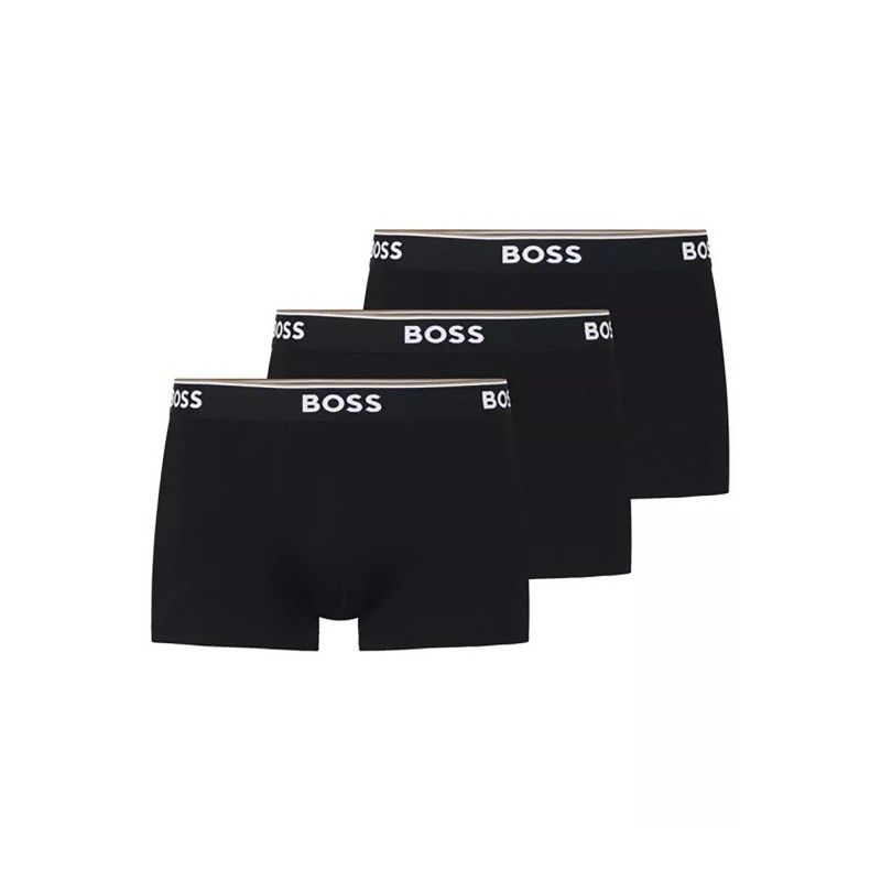 Boss Power Boxer Trunk Triple Pack In Strech Cotton-Black Boss Power Boxer Trunk Triple Pack In Strech Cotton-Black