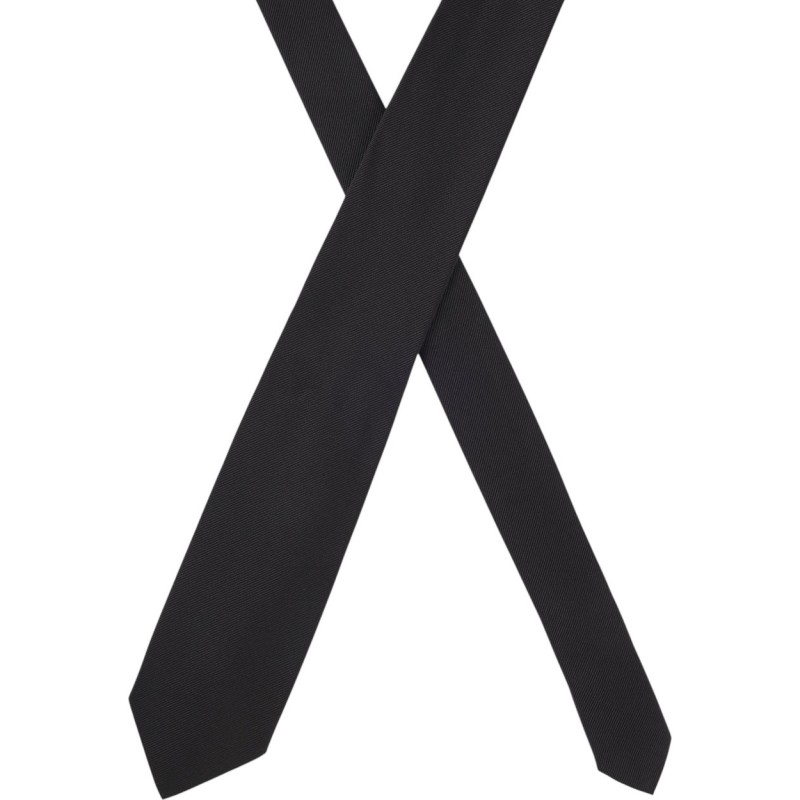 Boss Tie Formal In Silk Jacquard-Black Boss Tie Formal In Silk Jacquard-Black