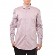 Hugo Slim Fit Shirt In Easy Iron Cotton Twill-Dark Red