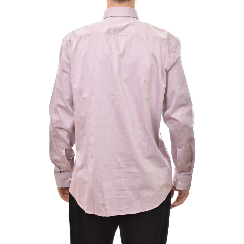 Hugo Slim Fit Shirt In Easy Iron Cotton Twill-Dark Red Hugo Slim Fit Shirt In Easy Iron Cotton Twill-Dark Red