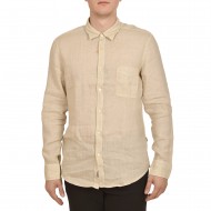 Boss Regular Fit Pure Linen Shirt-Light Beige