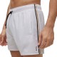Boss Swim Shorts With Signature Stripes And Logo-White
