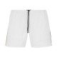 Boss Swim Shorts With Signature Stripes And Logo-White