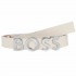 Boss Italian Leather Belt With Logo Buckle-White