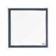 Hugo Pocket Square In Pure Cotton With Border & Logo-White