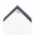 Hugo Pocket Square In Pure Cotton With Border & Logo-White