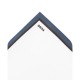 Hugo Pocket Square In Pure Cotton With Border & Logo-White