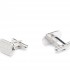 Hugo Cufflinks In Oval Shape With Logo-Silver