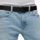 Hugo Italian-Leather Belt With Logo Engraved Buckle-Black Hugo Italian-Leather Belt With Logo Engraved Buckle-Black