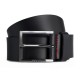 Hugo Italian-Leather Belt With Logo Engraved Buckle-Black Hugo Italian-Leather Belt With Logo Engraved Buckle-Black