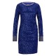 Boss Slim Fit Dress With Sequin Embellisments-Light Blue Boss Slim Fit Dress With Sequin Embellisments-Light Blue