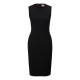 Boss Sleeveless Shift Dress Dirulah in Responsible Wool With Natural Strech-Black Boss Sleeveless Shift Dress Dirulah in Responsible Wool With Natural Strech-Black