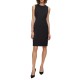 Boss Sleeveless Shift Dress Dirulah in Responsible Wool With Natural Strech-Black Boss Sleeveless Shift Dress Dirulah in Responsible Wool With Natural Strech-Black