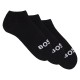 Boss Socks Three Pack Of Ankle Length With Contrast Logos-Black Boss Socks Three Pack Of Ankle Length With Contrast Logos-Black