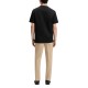 Hugo T-Shirt With Stacked Logo-Black Hugo T-Shirt With Stacked Logo-Black