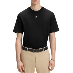 Hugo T-Shirt With Stacked Logo-Black