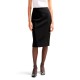 Boss Pencil Skirt With Front Slit In Stretch Fabric-Black
