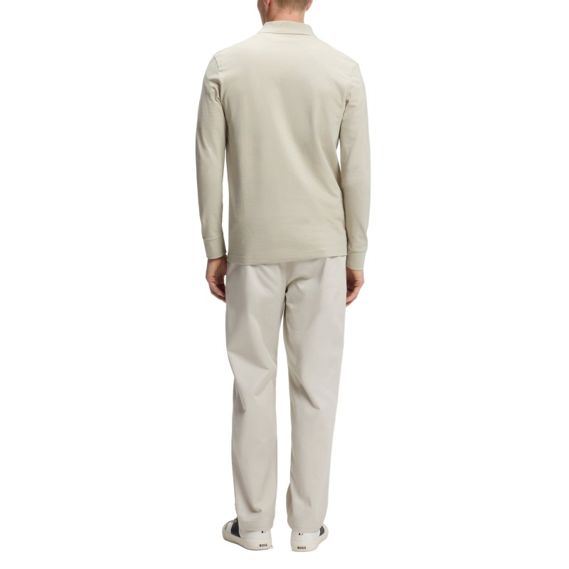 Boss Polo Shirt Slim-Fit In Stretch Cotton Piqué-Light Beige Boss Polo Shirt Slim-Fit In Stretch Cotton Piqué-Light Beige