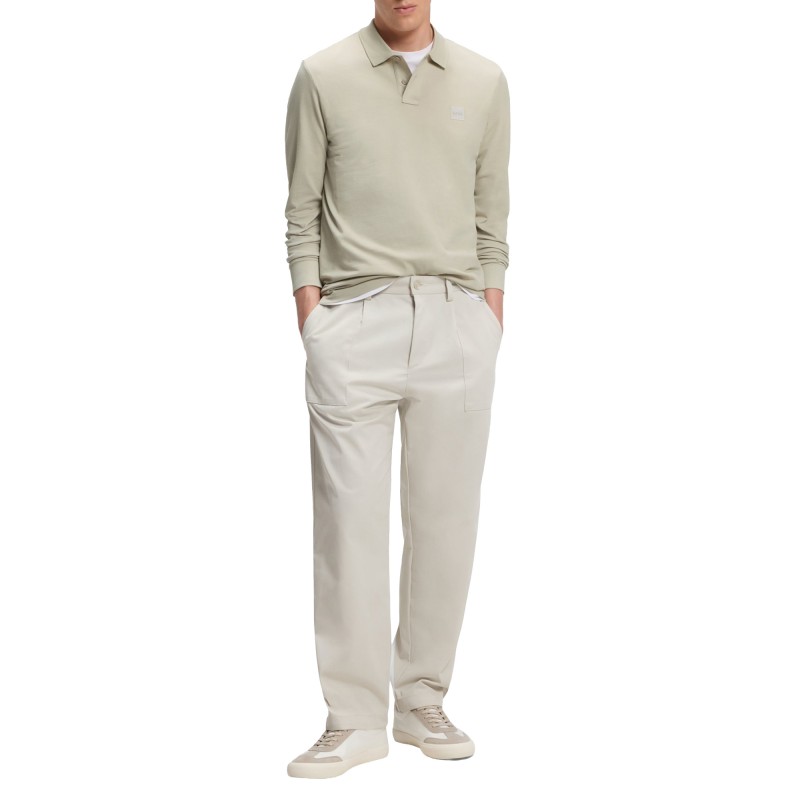 Boss Polo Shirt Slim-Fit In Stretch Cotton Piqué-Light Beige Boss Polo Shirt Slim-Fit In Stretch Cotton Piqué-Light Beige