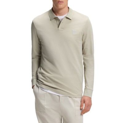 Boss Polo Shirt Slim-Fit In Stretch Cotton Piqué-Light Beige