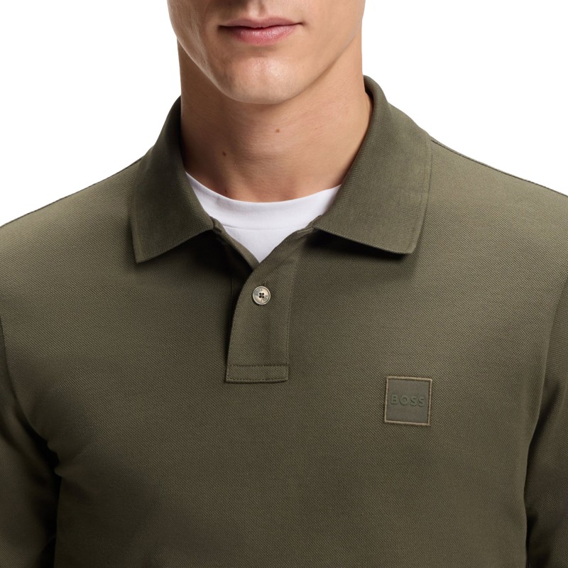 Boss Polo Shirt Slim Fit In Stretch Cotton Pique-Bright Green Boss Polo Shirt Slim Fit In Stretch Cotton Pique-Bright Green